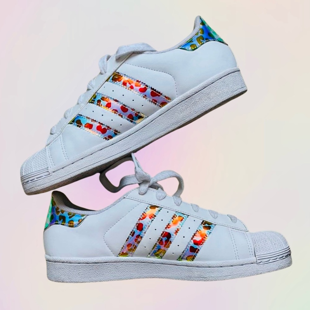 Adidas Superstar Holographic Leopard Sneakers